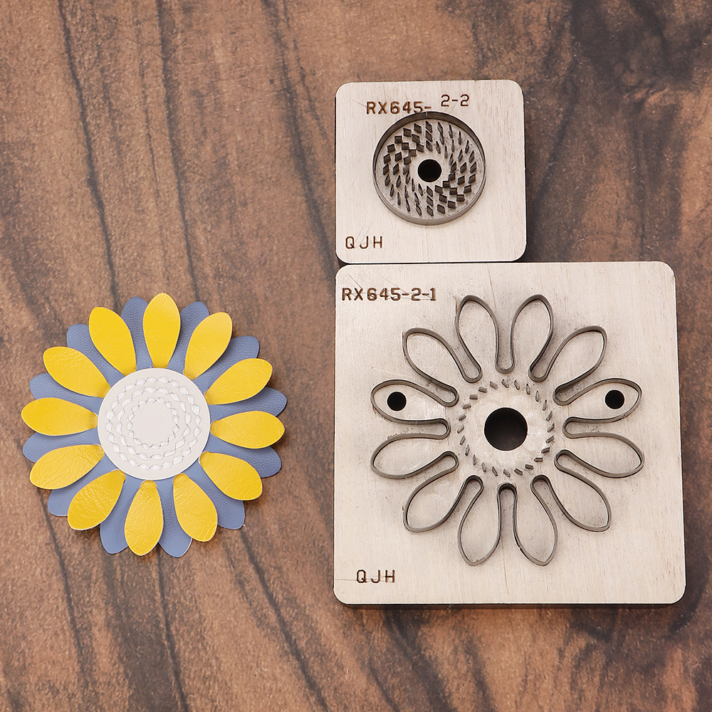 Leatherwork Templates - 1Set Flower-Shaped Cutting Mold With Sewing