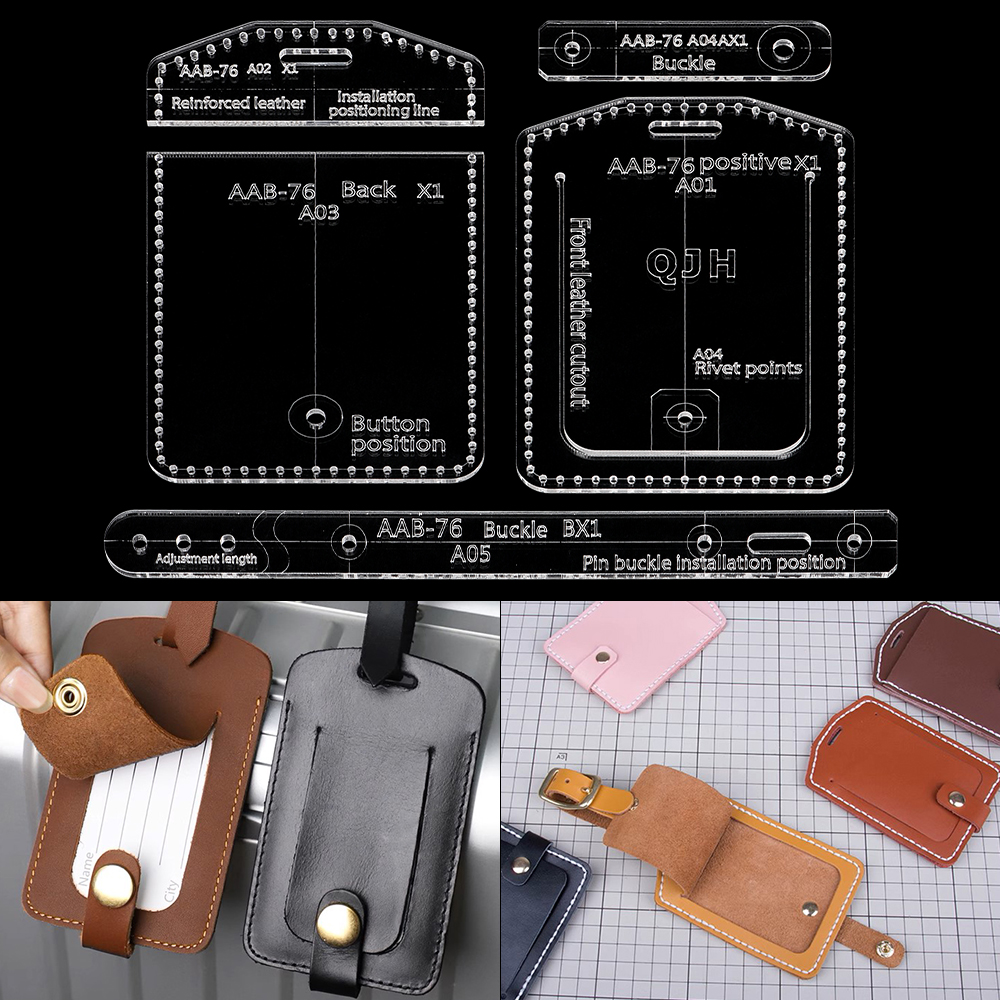 Leatherwork Templates - 1Set Suitcase/Work ID Tags, ID Card