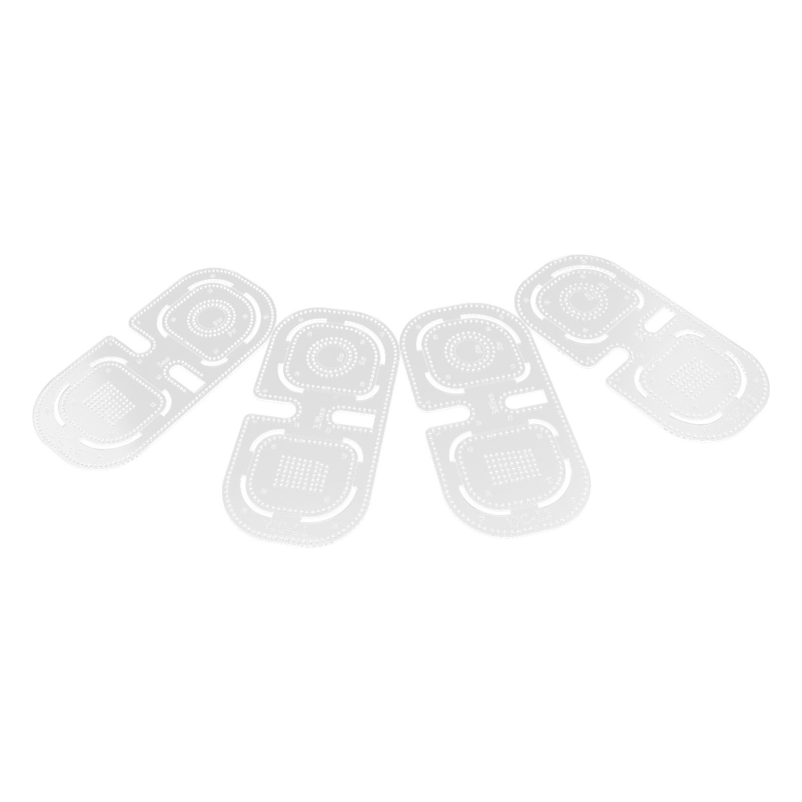 Leatherworking Guide - 4Pcs Acrylic Leatherworking Ruler Pricking Iron