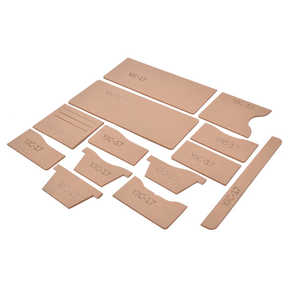 Leatherwork Templates - 13Pcs YJC-17 Wallet Template Acrylic Transparent