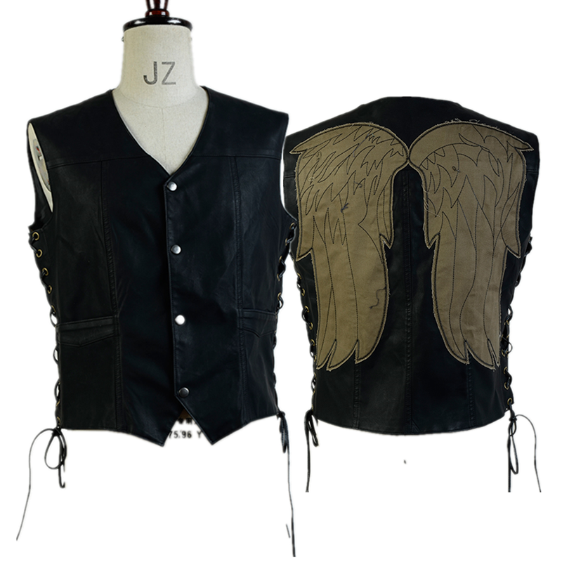 Leather Work Vest - Daryl Dixon Cosplay Vest TV Walking