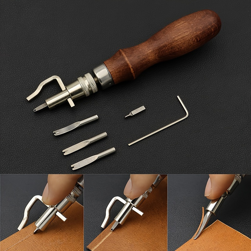 Leatherwork Edge Beveler - 7 in 1 Leather GrooverTool,Pro Adjustable