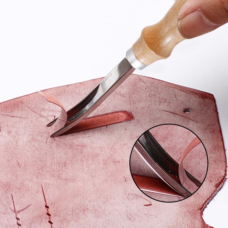 Leatherwork Edge Beveler - Wood Handle French Style Leather Craft