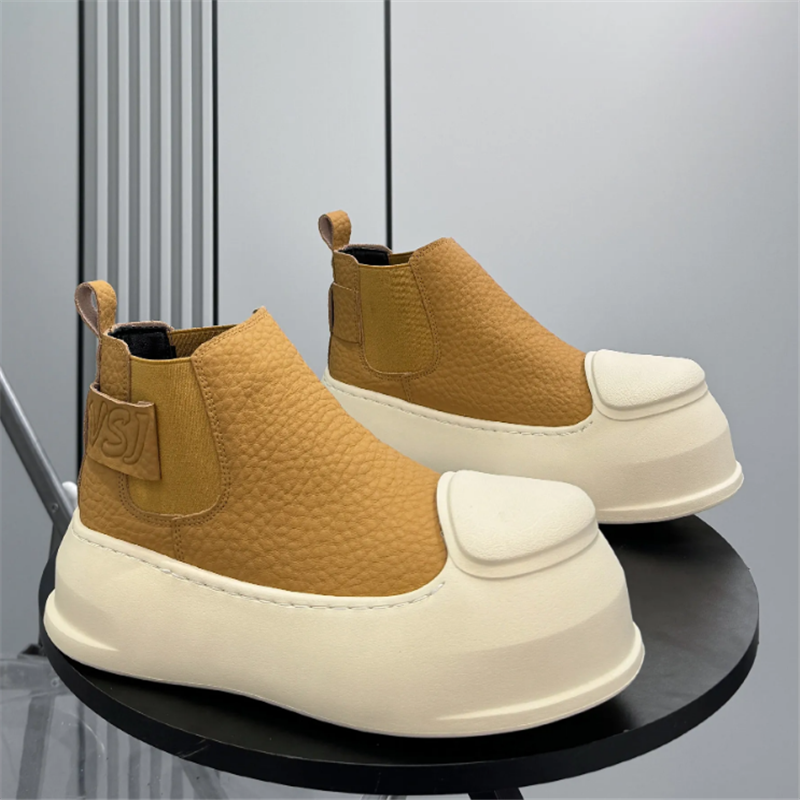New Men's Round Toe Black Ankl – Leatherwork Boots recenzja i cena