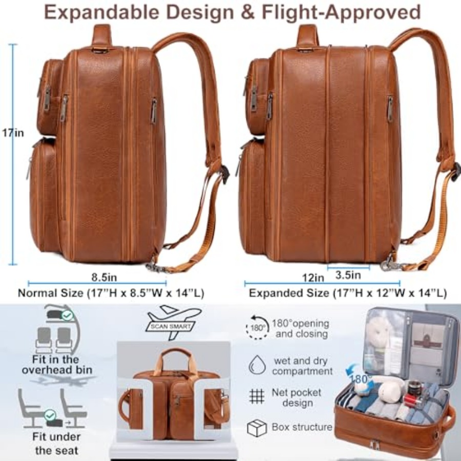 weiatas 3-in-1 Vegan Leather C – Leather Work Womens Backpack recenzja i cena