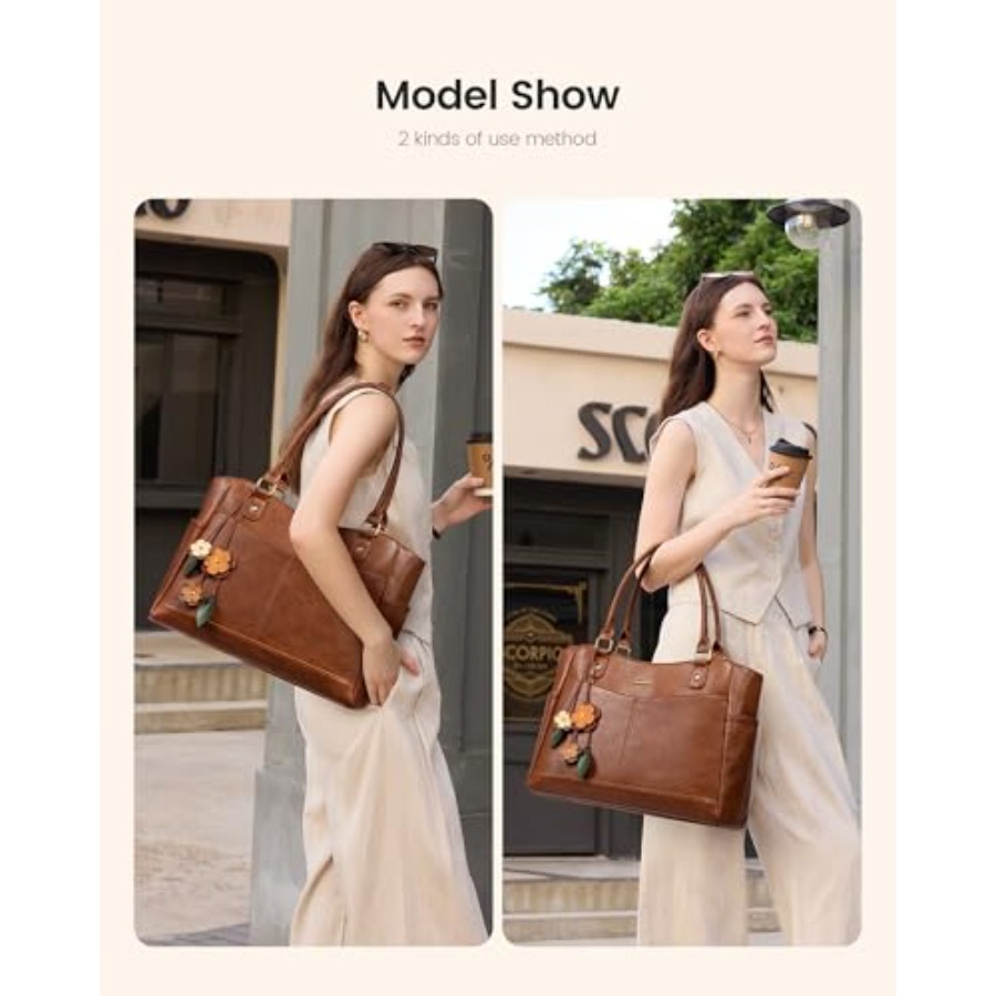 LOVEVOOK Laptop Bag for Women  – Leather Work Womens Backpack recenzja i cena