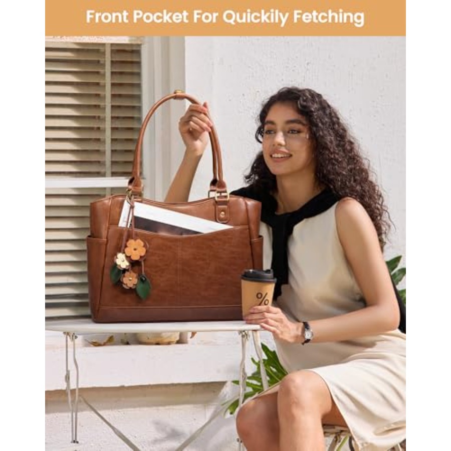 LOVEVOOK Laptop Bag for Women  – Leather Work Womens Backpack recenzja i cena