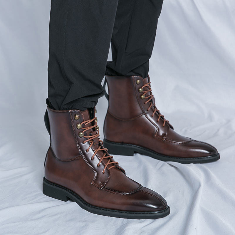 2026 New Men's Pointed Brown B – Leatherwork Boots recenzja i cena