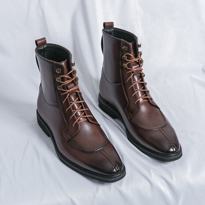 2026 New Men's Pointed Brown B – Leatherwork Boots recenzja i cena