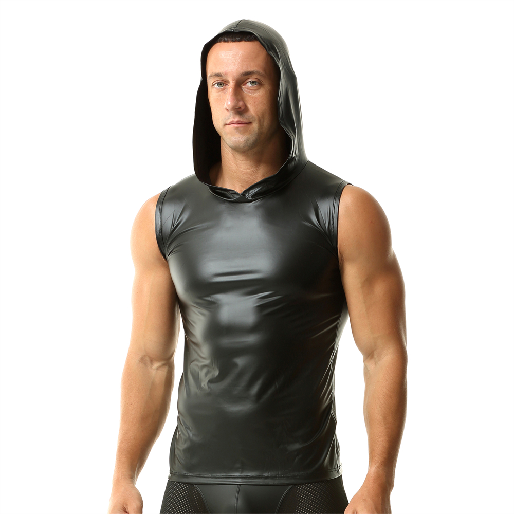 Size M-XL Bodybuilding Mens PU – Leather Work Vest recenzja i cena