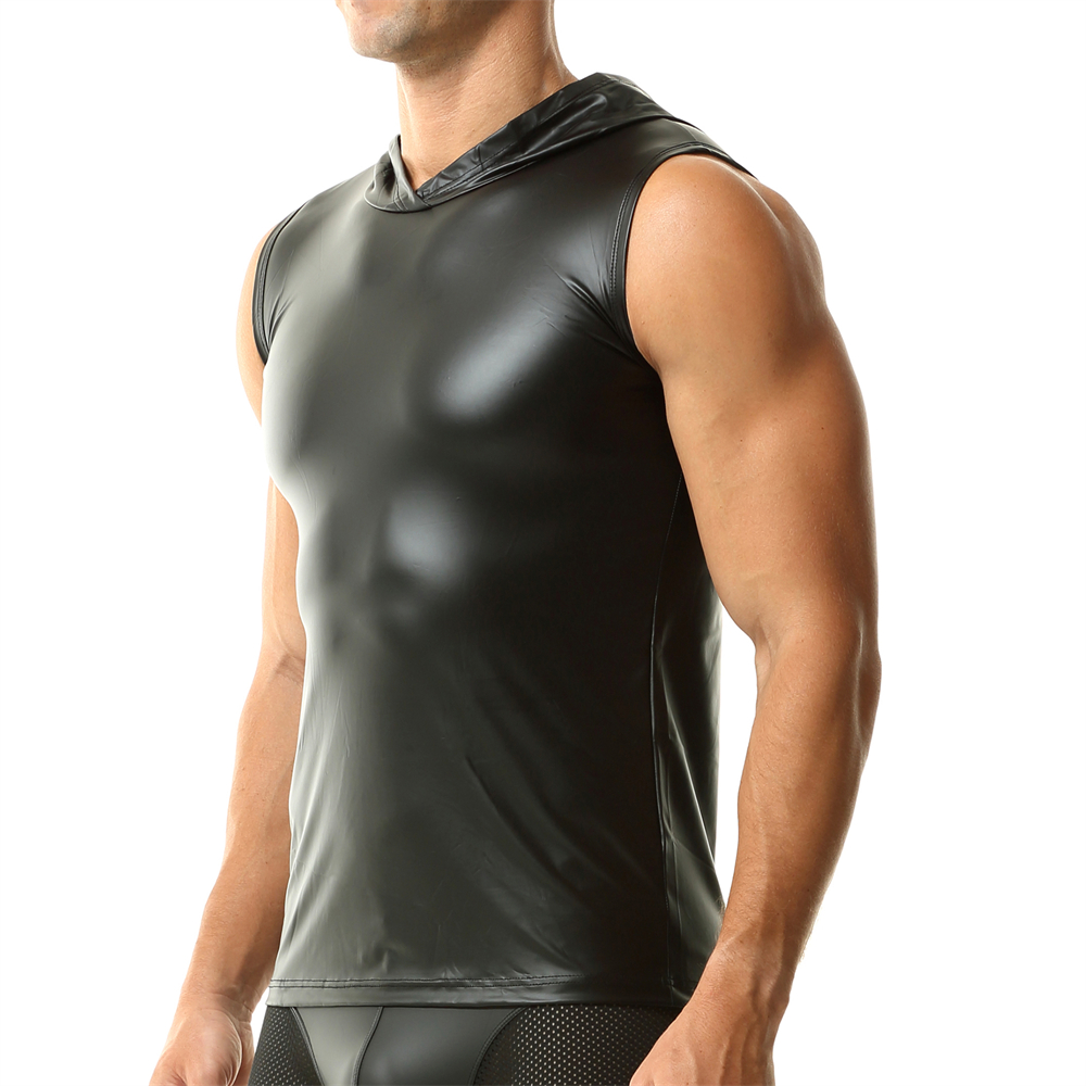 Size M-XL Bodybuilding Mens PU – Leather Work Vest recenzja i cena