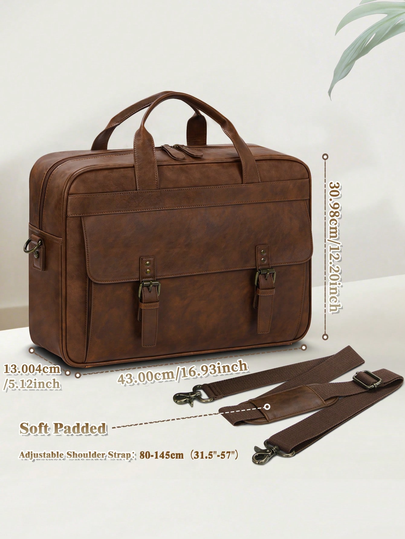 Vintage Leather Messenger Bag  – Leather Work Bag Mens recenzja i cena