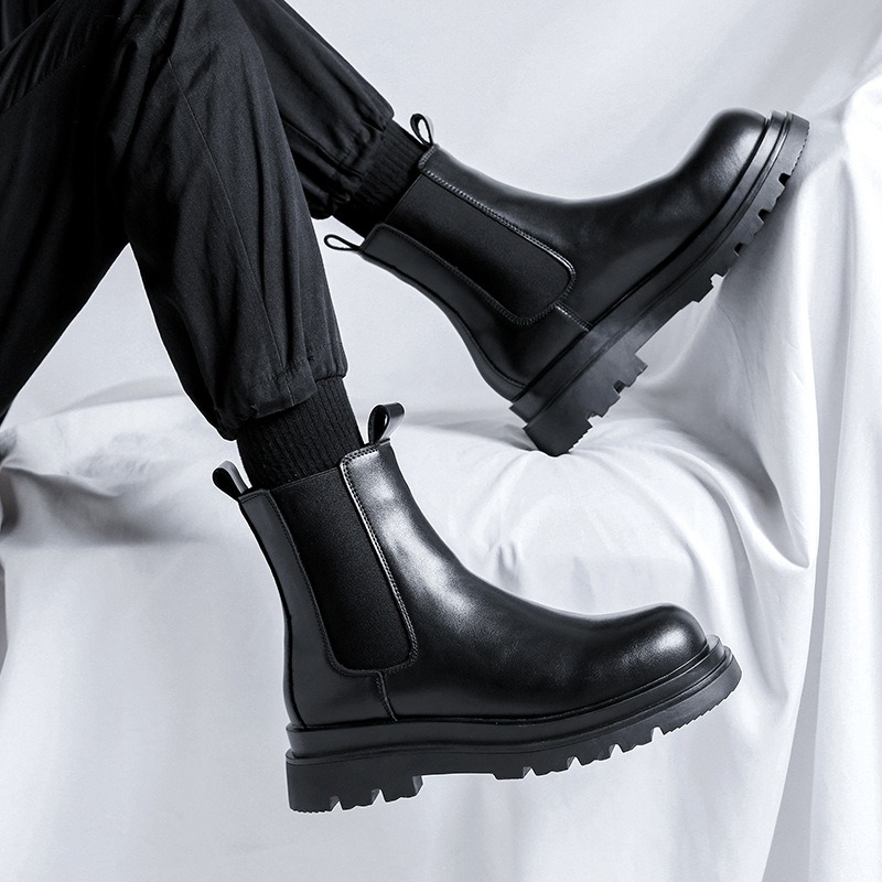 British 2025 Men Leather Boots – Leather Work Fabric recenzja i cena