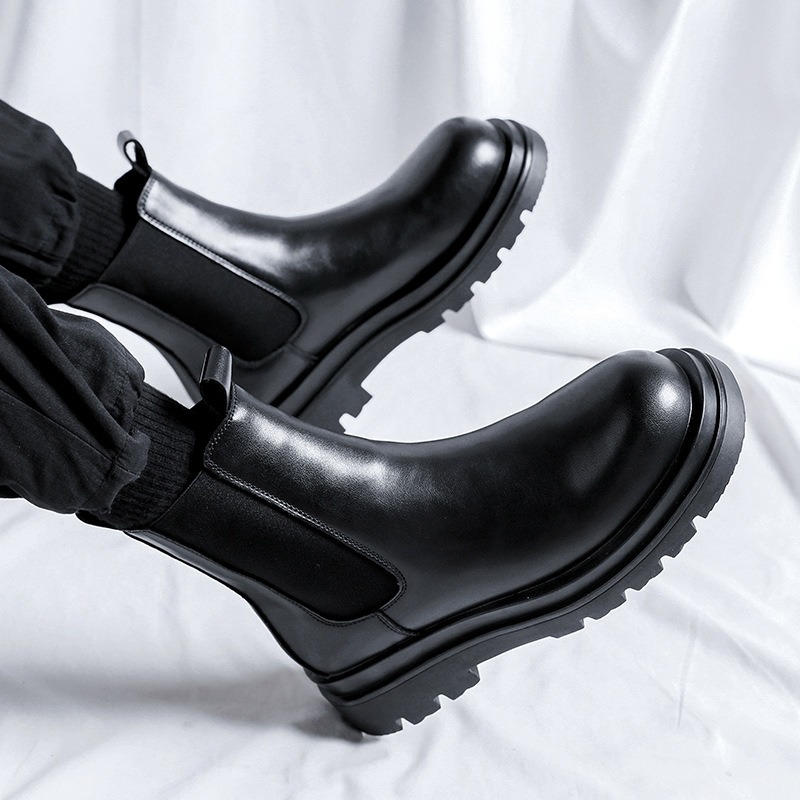 British 2025 Men Leather Boots – Leather Work Fabric recenzja i cena