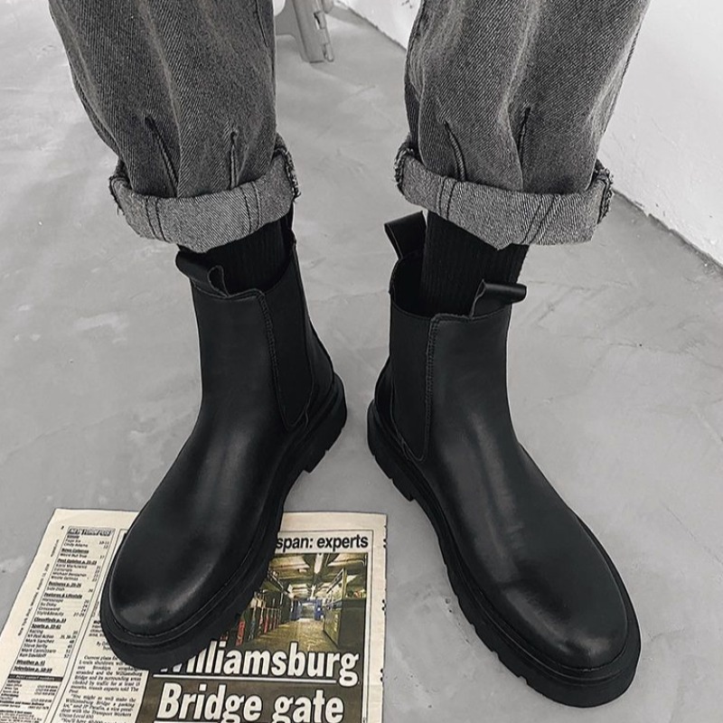 British 2025 Men Leather Boots – Leather Work Fabric recenzja i cena