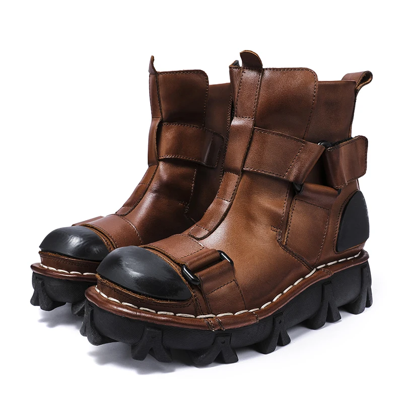 Men's Genuine Leather Motorcyc – Leather Work Fabric recenzja i cena