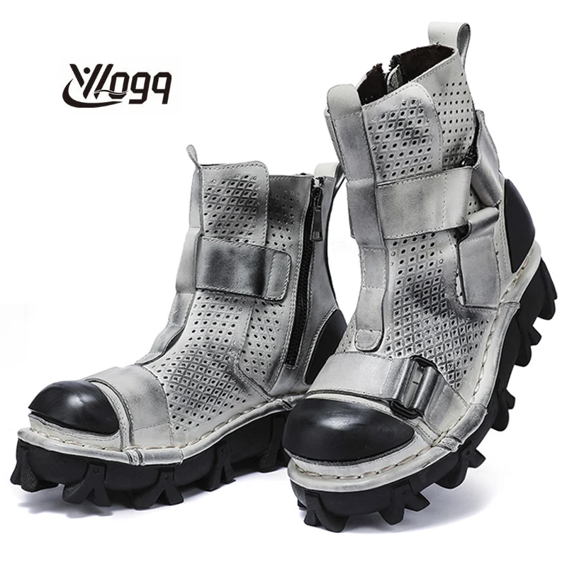 Men's Genuine Leather Motorcyc – Leather Work Fabric recenzja i cena