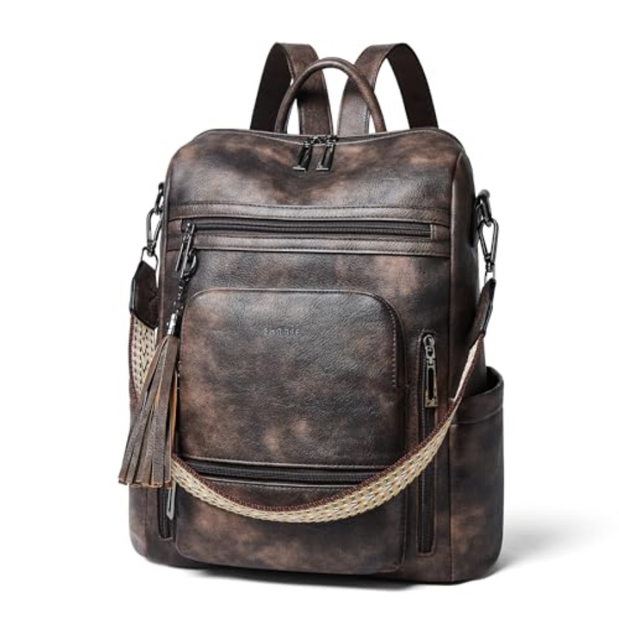 Vegan Leather Laptop Backpack  – Leather Work Womens Backpack recenzja i cena
