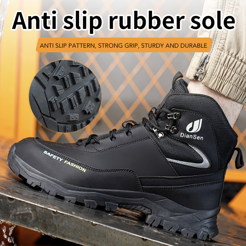 Mens Work Shoes Steel Toe Boot – Leather Work Fabric recenzja i cena