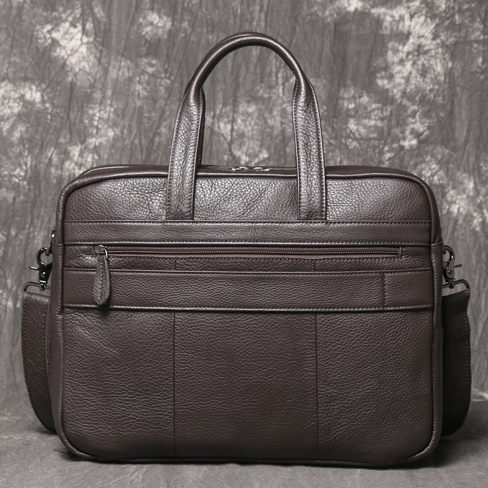 Men's Genuine Leather Briefcas – Leather Work Bag Mens recenzja i cena