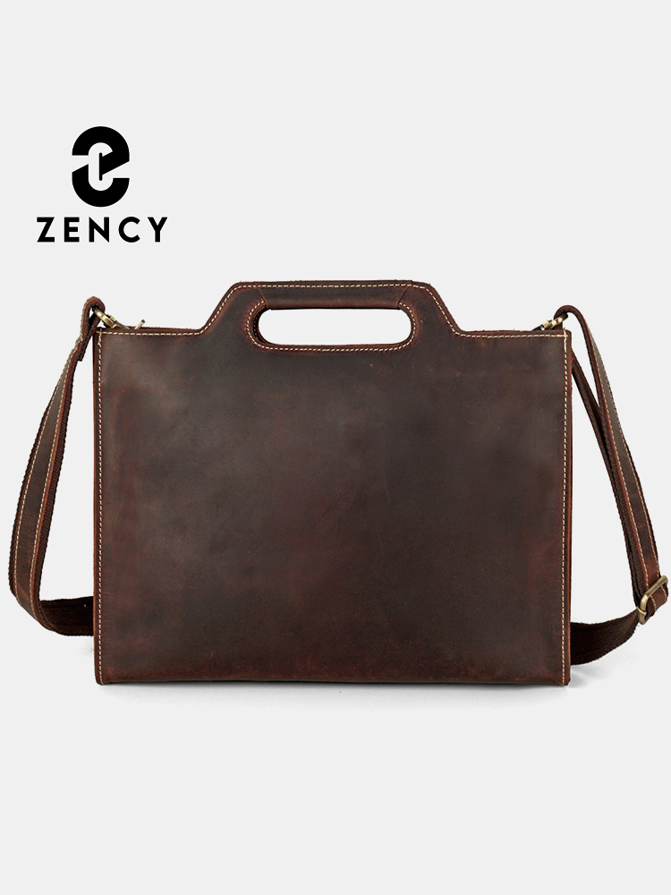 Zency Genuine Leather Men Shou – Leather Work Bag Mens recenzja i cena