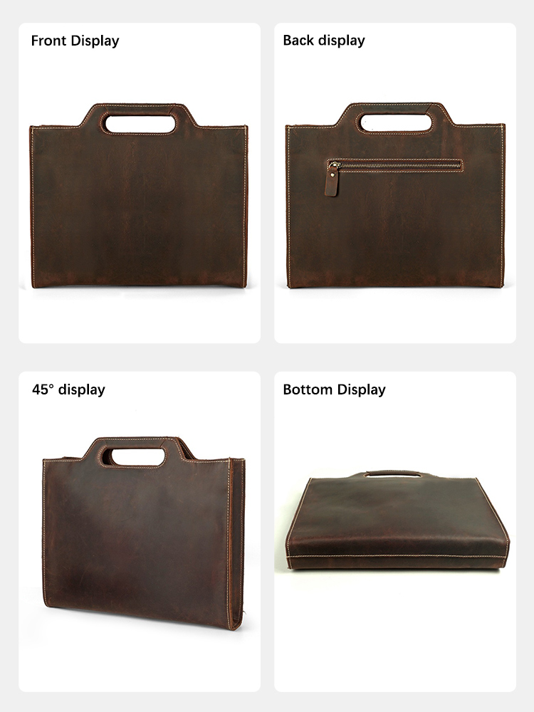 Zency Genuine Leather Men Shou – Leather Work Bag Mens recenzja i cena
