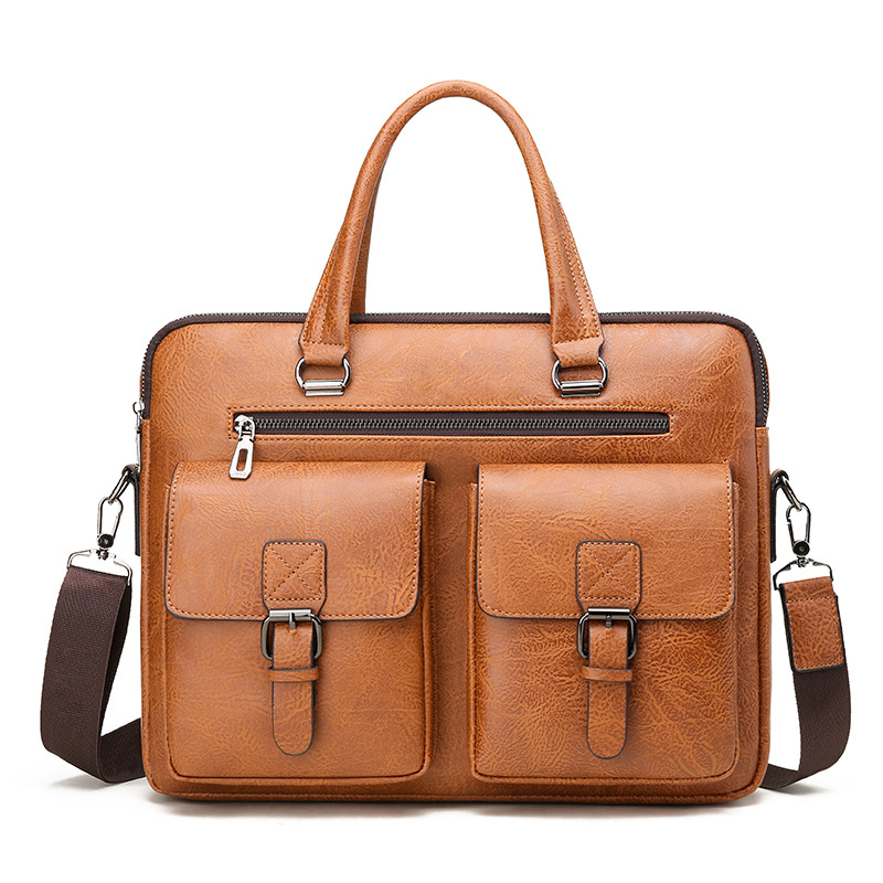 Luxury Brand Man Business Brie – Leather Work Bag Mens recenzja i cena