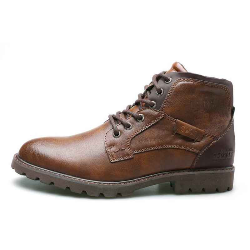 Leather Men Ankle Boots Plus S – Leather Work Fabric recenzja i cena