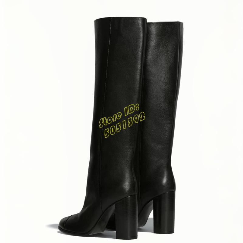 Black Matte Leather Knee High  – Leather Work recenzja i cena