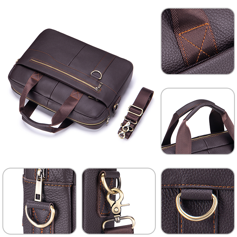 Men's Vintage Genuine Leather  – Leather Work Bag Mens recenzja i cena