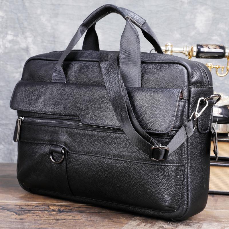 Large Men's Genuine Leather Ha – Leather Work Bag Mens recenzja i cena