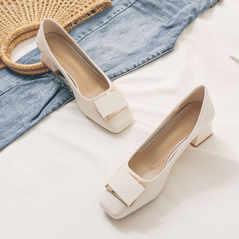 French Style Chunky Heel Pumps – Leatherwork In French recenzja i cena