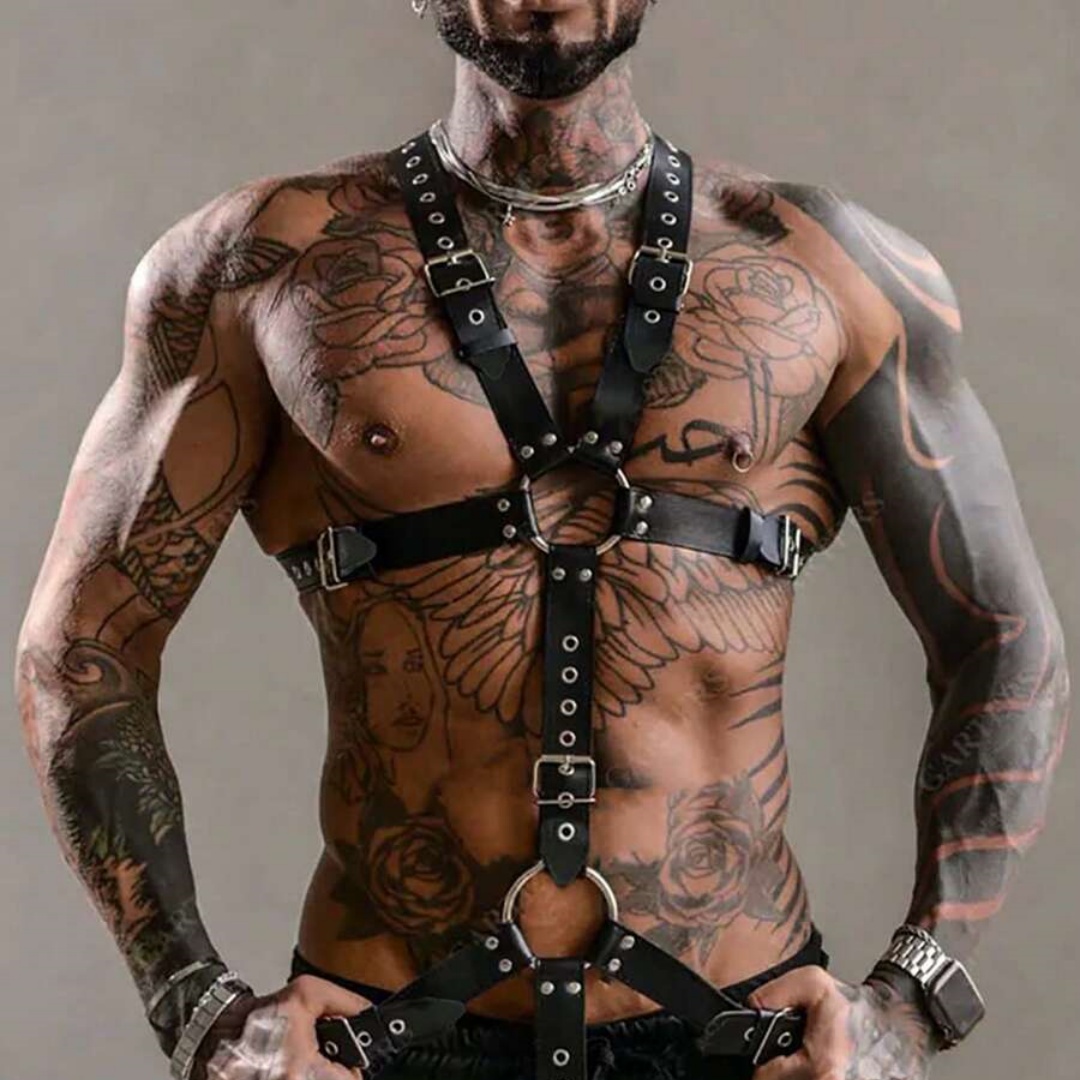 Men Sexy Leather Vest Bondage  – Leather Work Vest recenzja i cena
