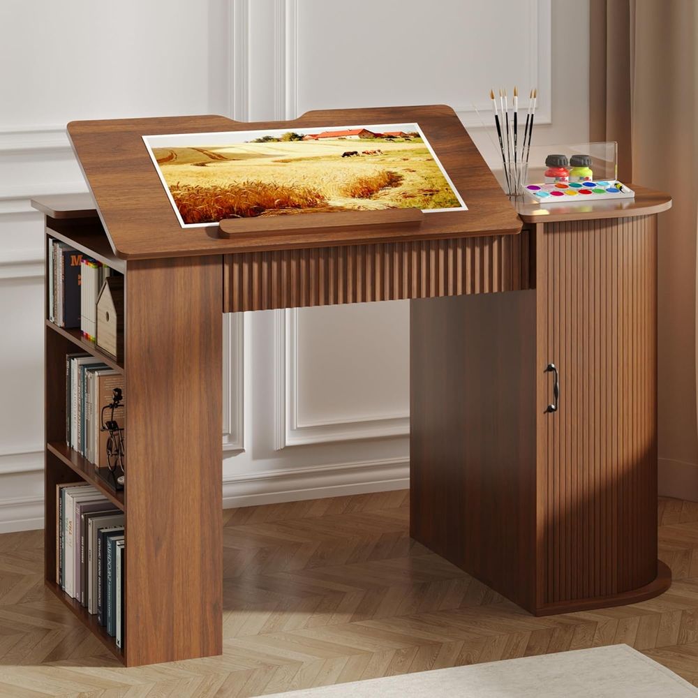Storage Cabinet Desk with Draw – Leather Work recenzja i cena