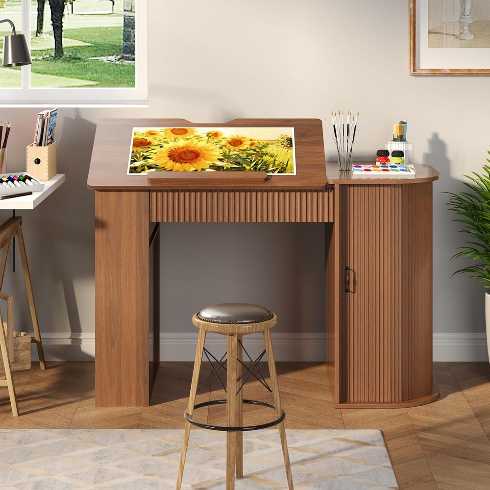 Storage Cabinet Desk with Draw – Leather Work recenzja i cena