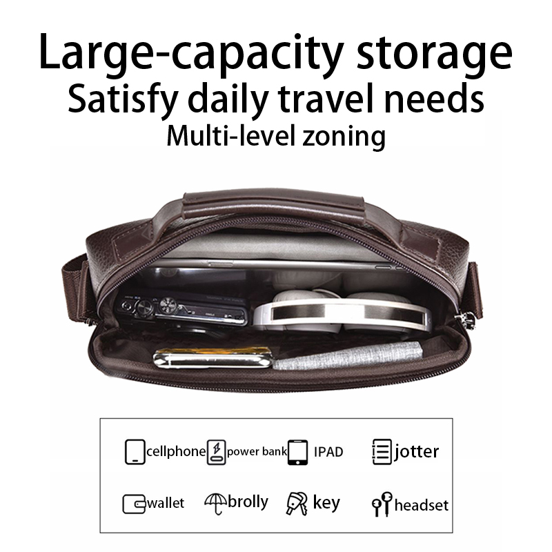Durable Wear-resistant Two-ton – Leather Work Bag Mens recenzja i cena