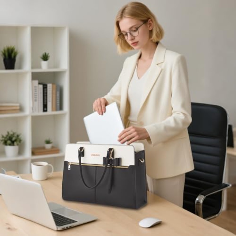 Laptop Tote Bag for Women, 15. – Leather Work recenzja i cena