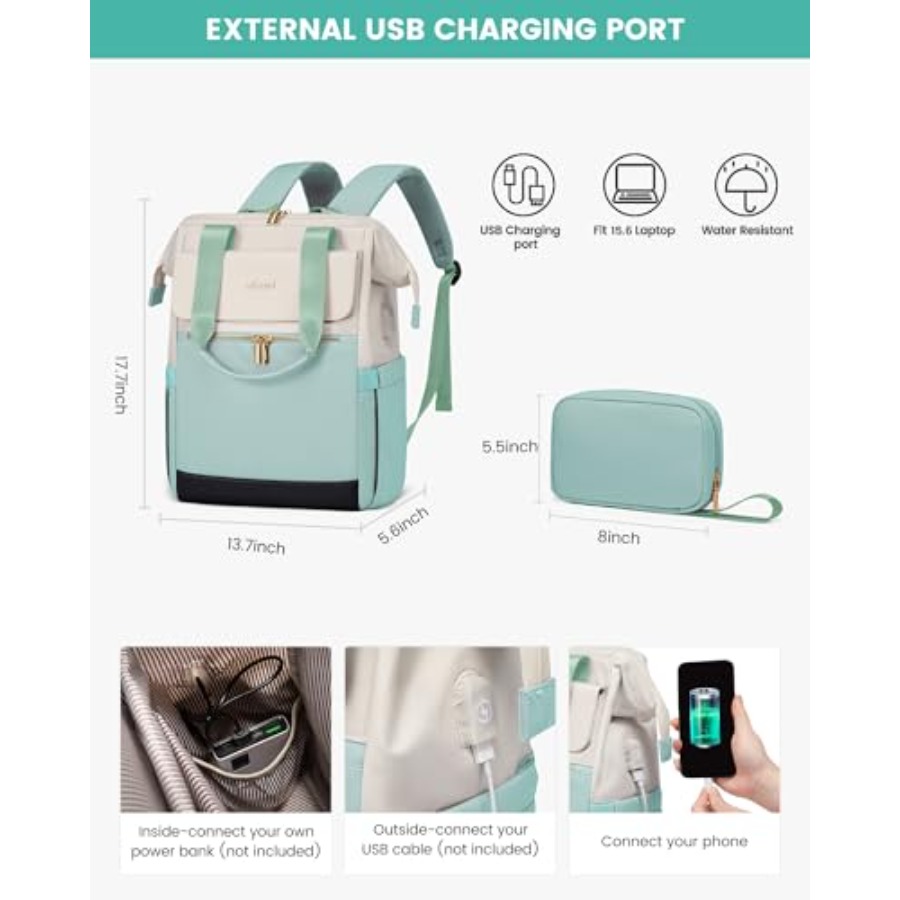 Laptop Backpack for Women, 15. – Leather Work Womens Backpack recenzja i cena