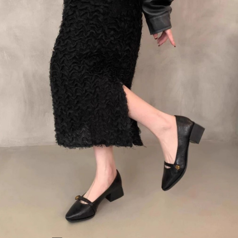 French Vintage Chunky Heel Mar – Leatherwork In French recenzja i cena
