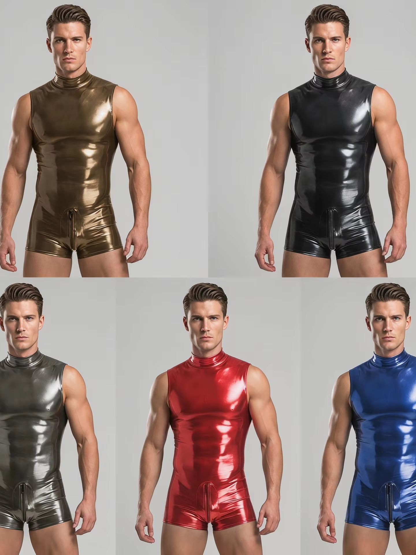 High Collar Sleeveless Wet Loo – Leather Work Vest recenzja i cena
