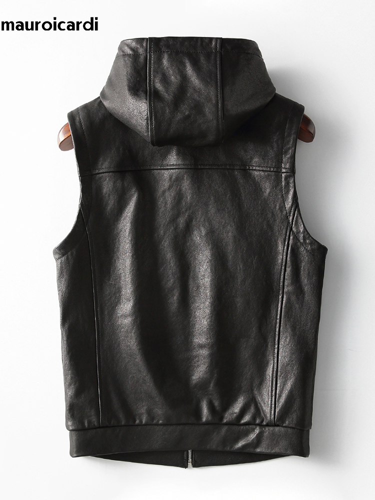 Mauroicardi Spring Autumn Luxu – Leather Work Vest recenzja i cena