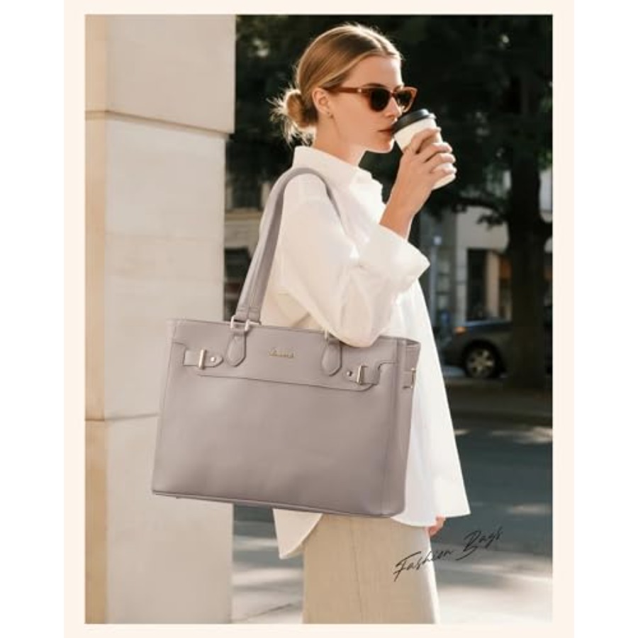 LOVEVOOK Laptop Tote Bag for W – Leather Work Womens Backpack recenzja i cena