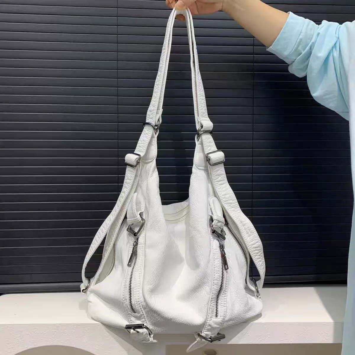 Women's Fashion Y2k Sexy Motor – Leather Work Womens Backpack recenzja i cena