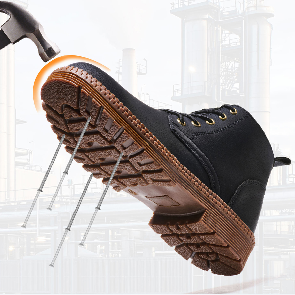 Waterproof Work Boots Safety S – Leather Work Fabric recenzja i cena