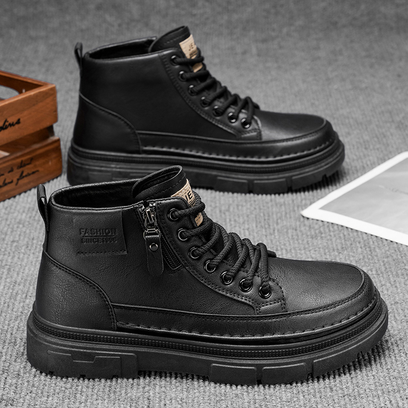 Men's Leather High-Top Boots | – Leather Work Fabric recenzja i cena