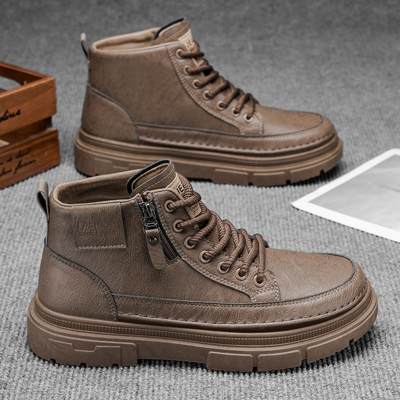 Men's Leather High-Top Boots | – Leather Work Fabric recenzja i cena