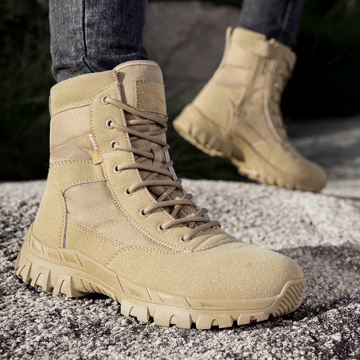 Men's Outdoor Hiking Shoes Hig – Leatherwork Boots recenzja i cena