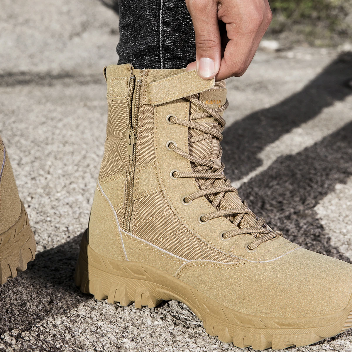 Men's Outdoor Hiking Shoes Hig – Leatherwork Boots recenzja i cena
