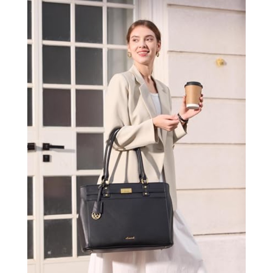 Laptop Tote Bag for Women, 17. – Leather Work Womens Backpack recenzja i cena