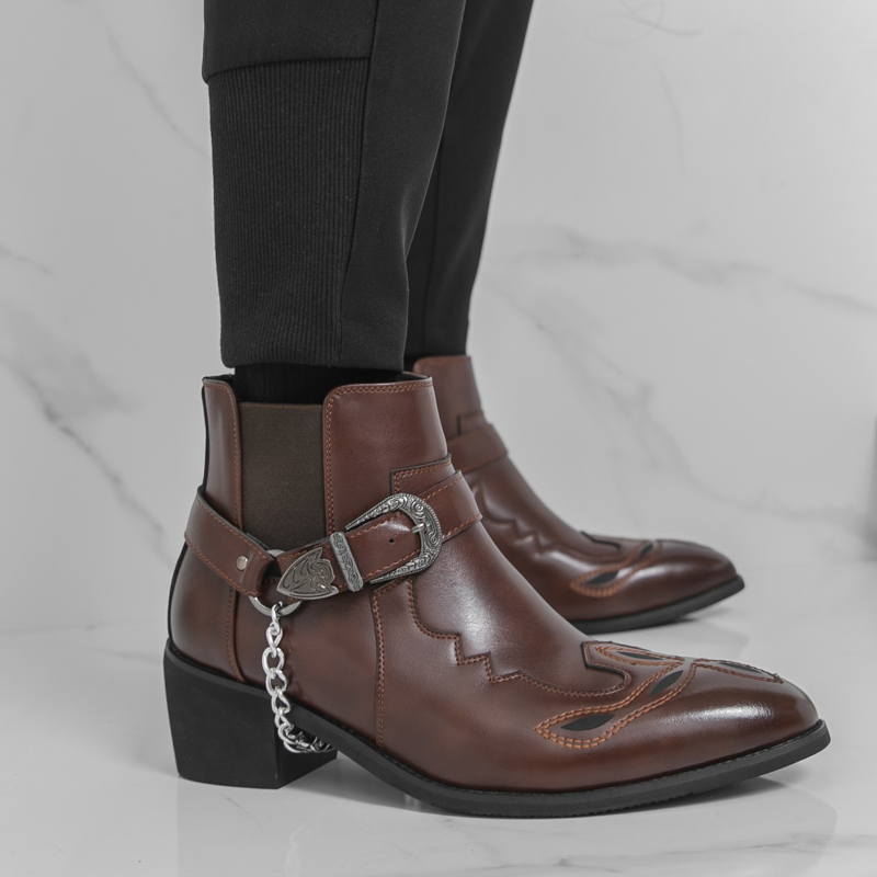 Men's Pointed Toe Ankle Boots  – Leatherwork Boots recenzja i cena